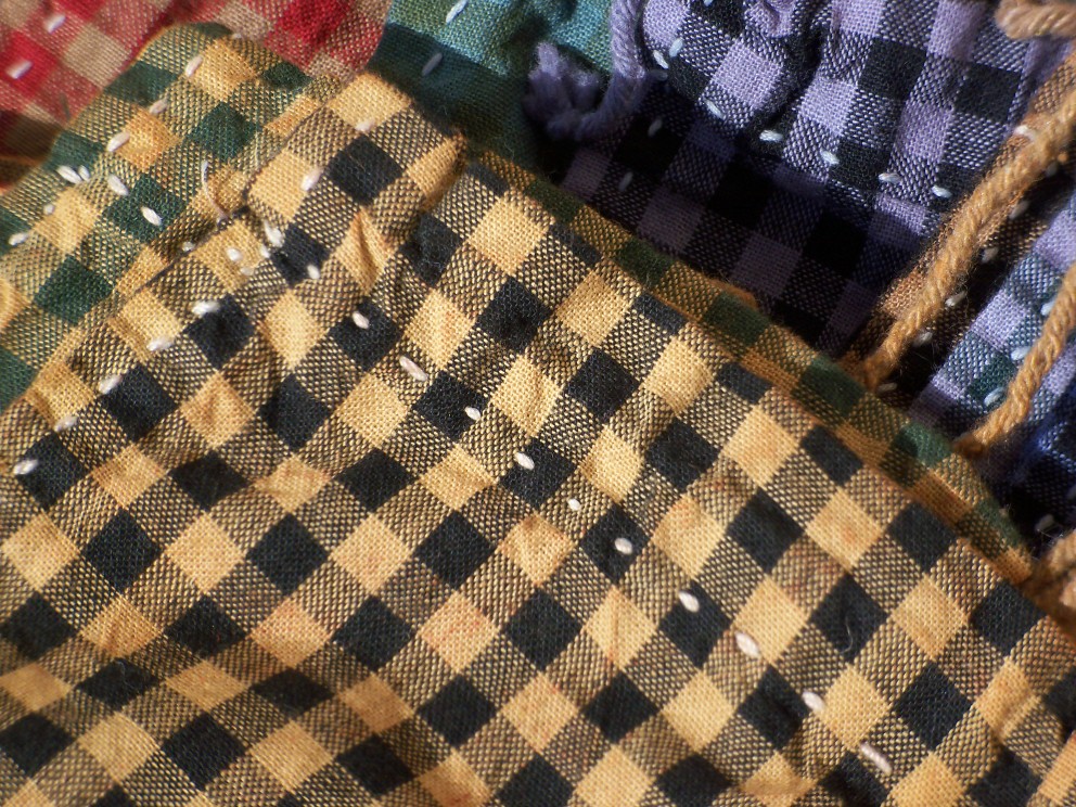Checked Cotton Poke Sacks - Image 3