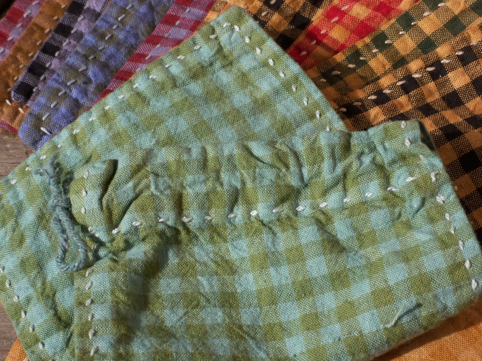 Checked Cotton Poke Sacks - Image 2