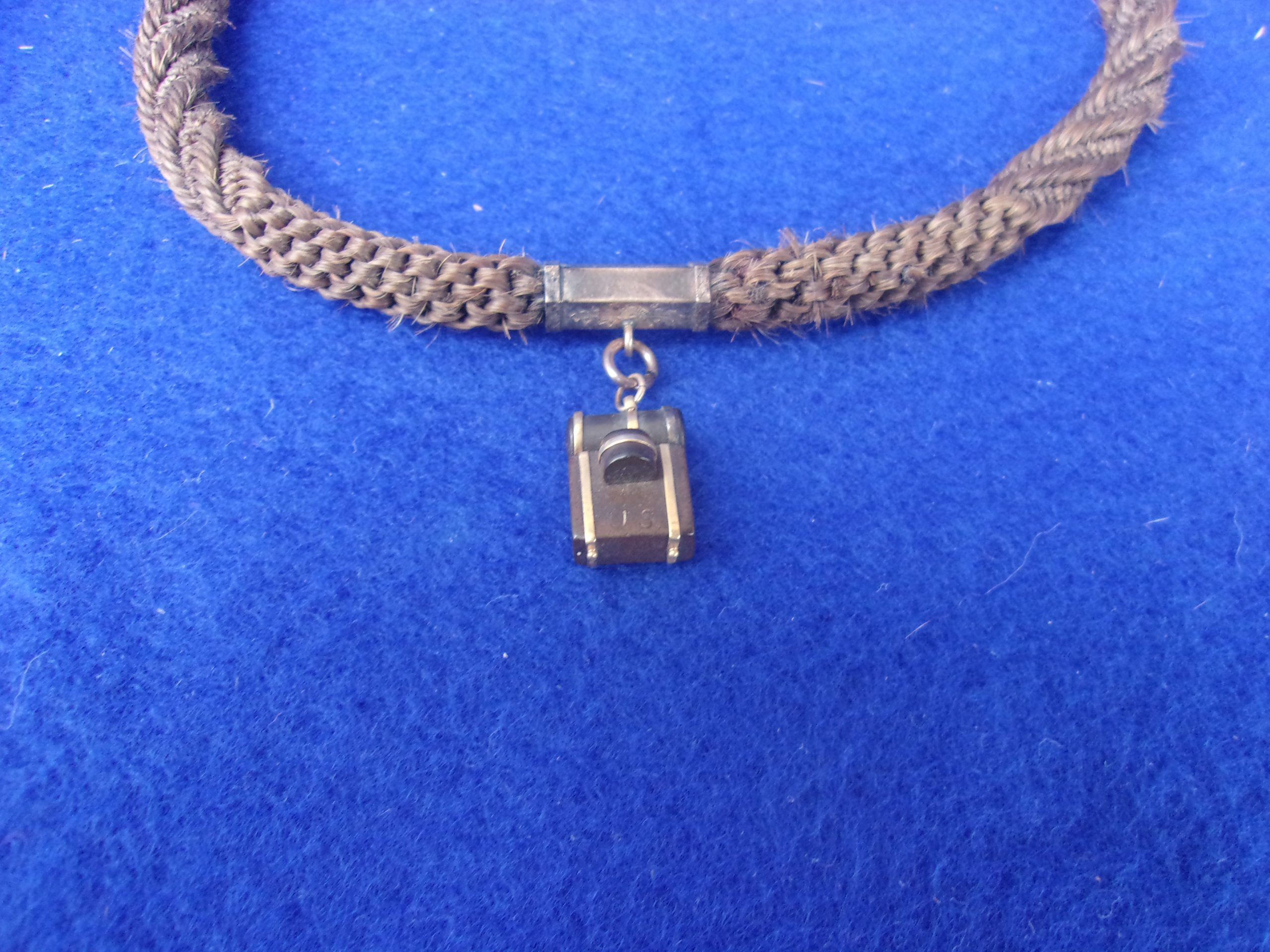 Soldier's Woven Hair Watch Chain and Fob (C539) - Image 6