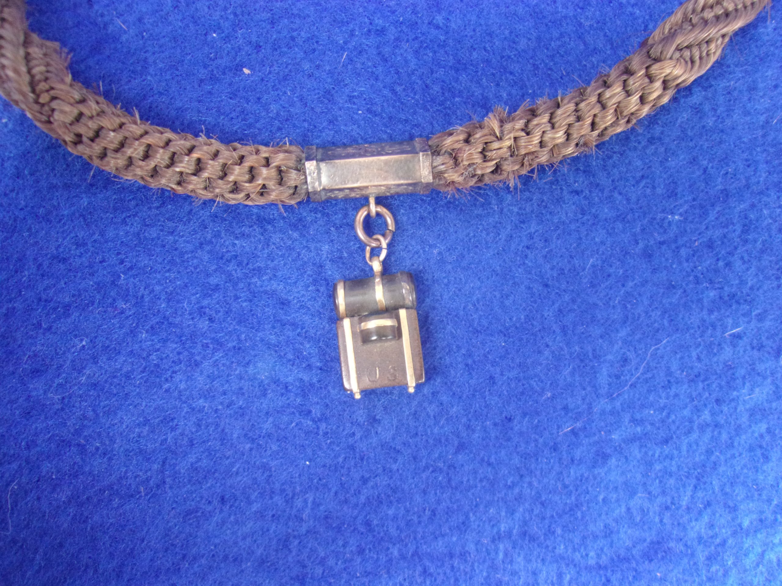 Soldier's Woven Hair Watch Chain and Fob (C539) - Image 5