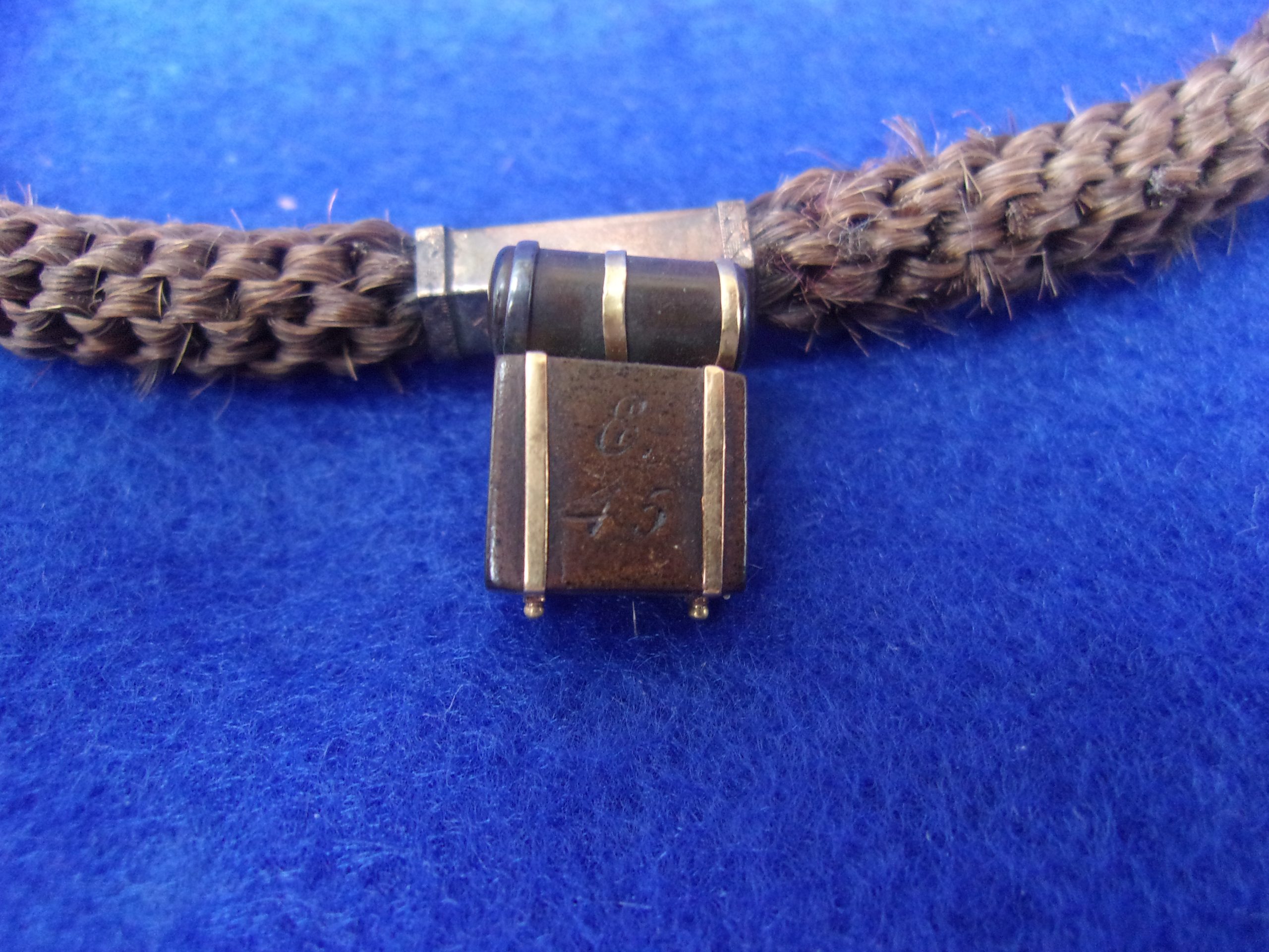 Soldier's Woven Hair Watch Chain and Fob (C539) - Image 4