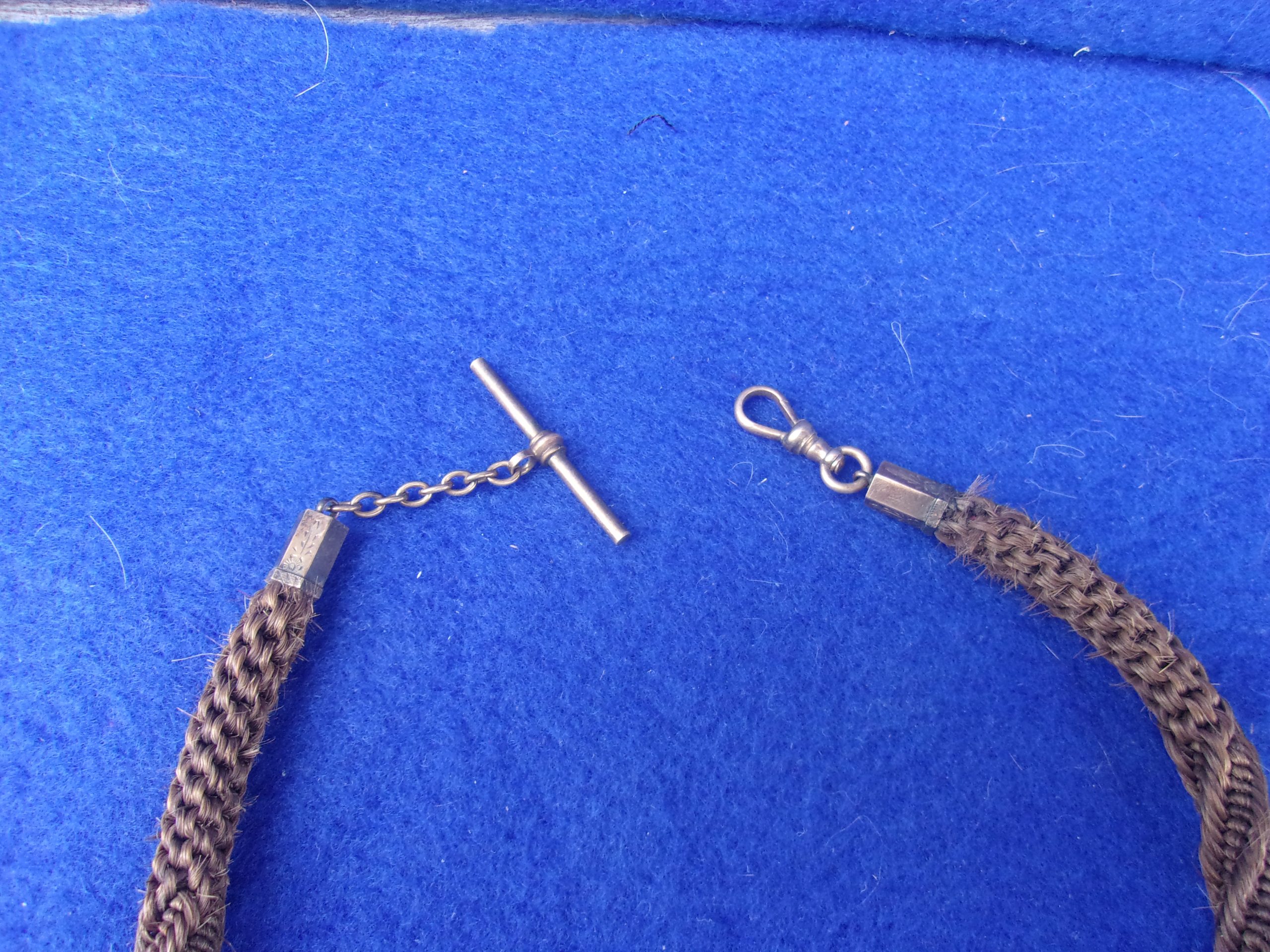 Soldier's Woven Hair Watch Chain and Fob (C539) - Image 3