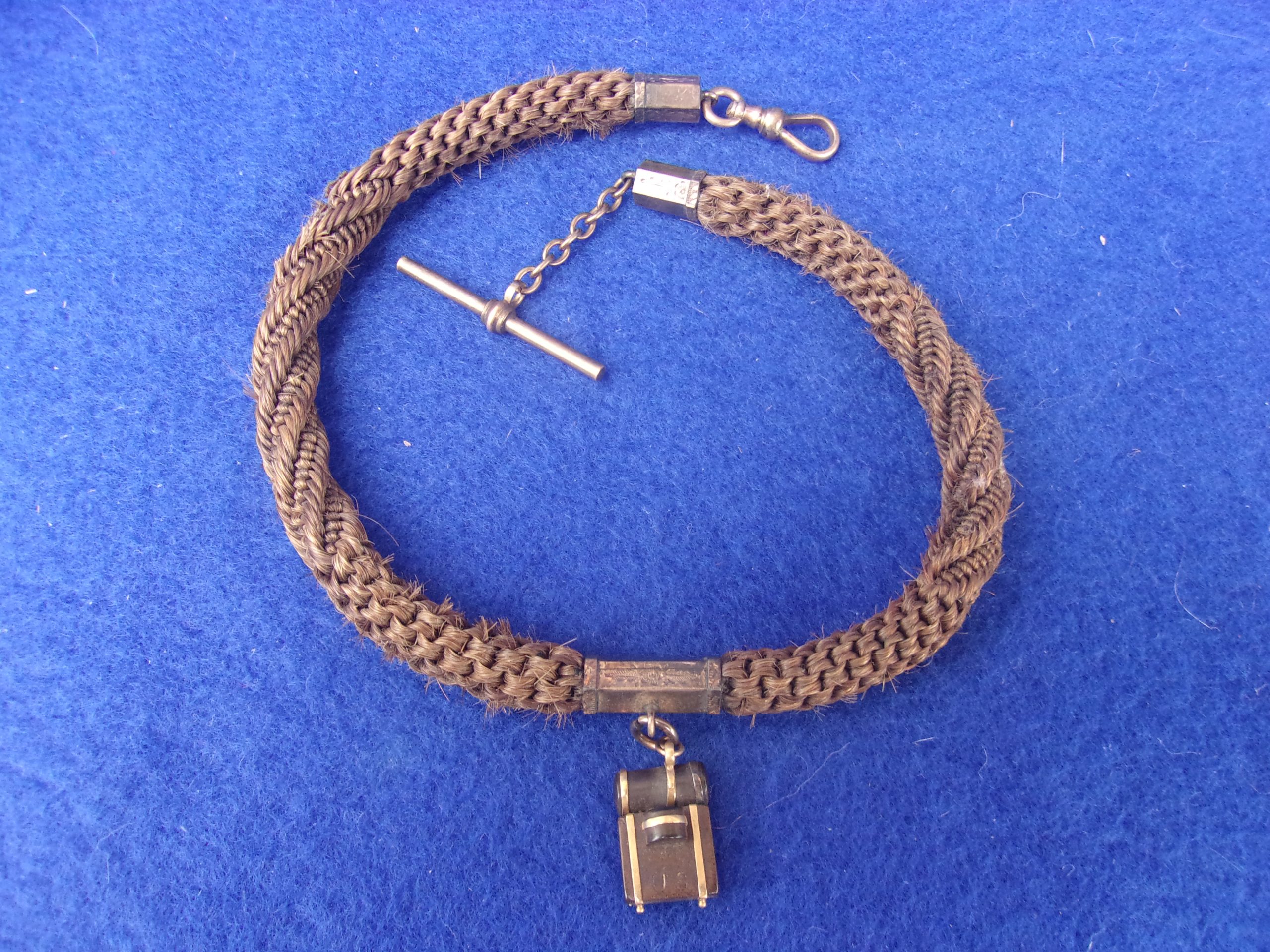 Soldier's Woven Hair Watch Chain and Fob (C539) - Image 2