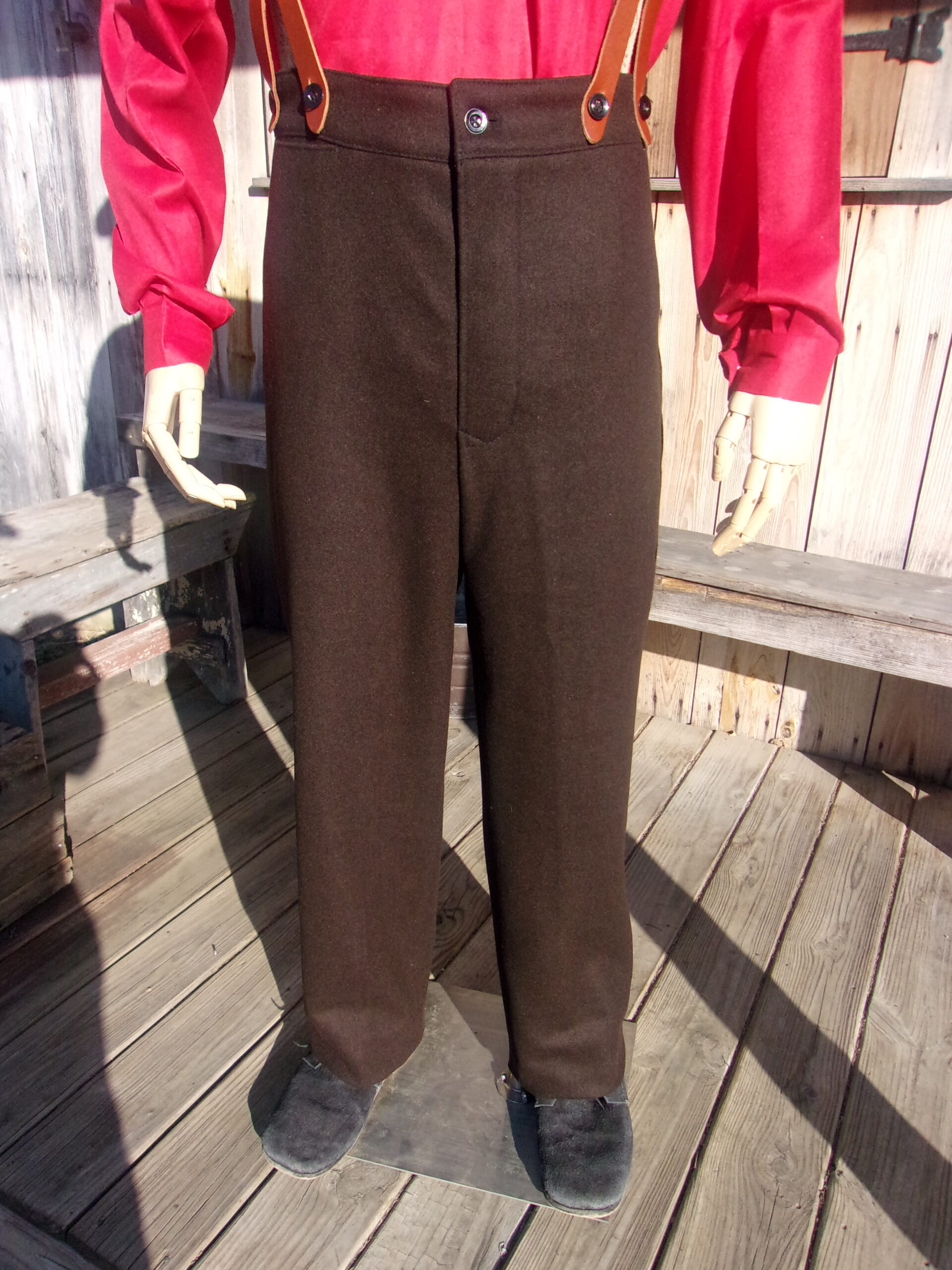 Civilian Trousers, Dark Brown Wool - Image 2