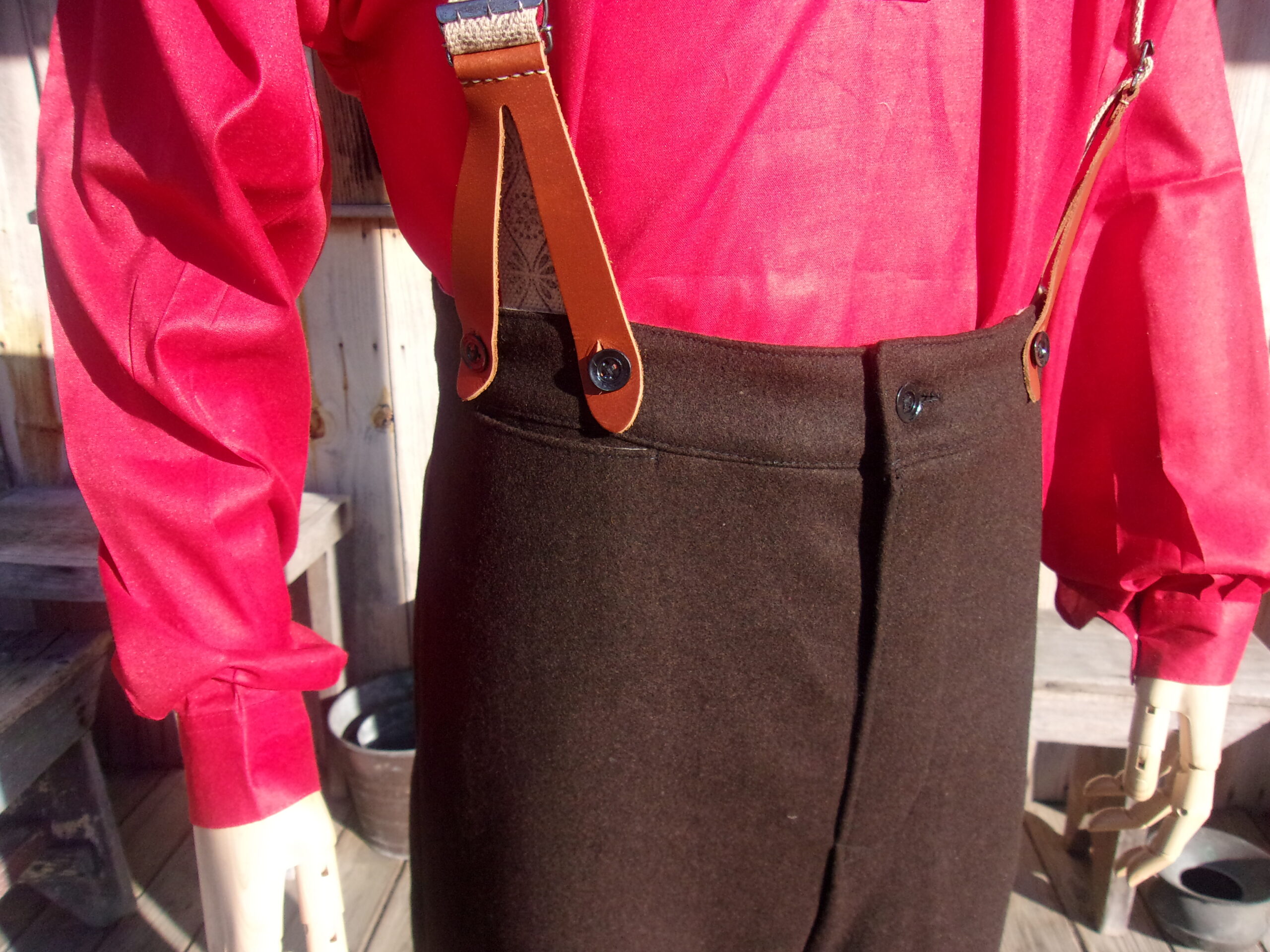 Civilian Trousers, Dark Brown Wool - Image 3