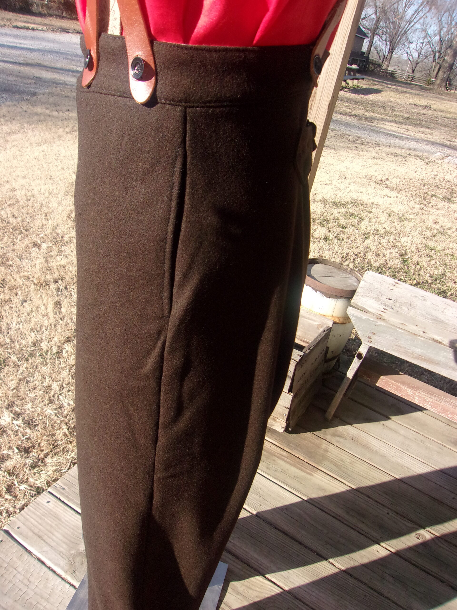 Civilian Trousers, Dark Brown Wool - Image 5