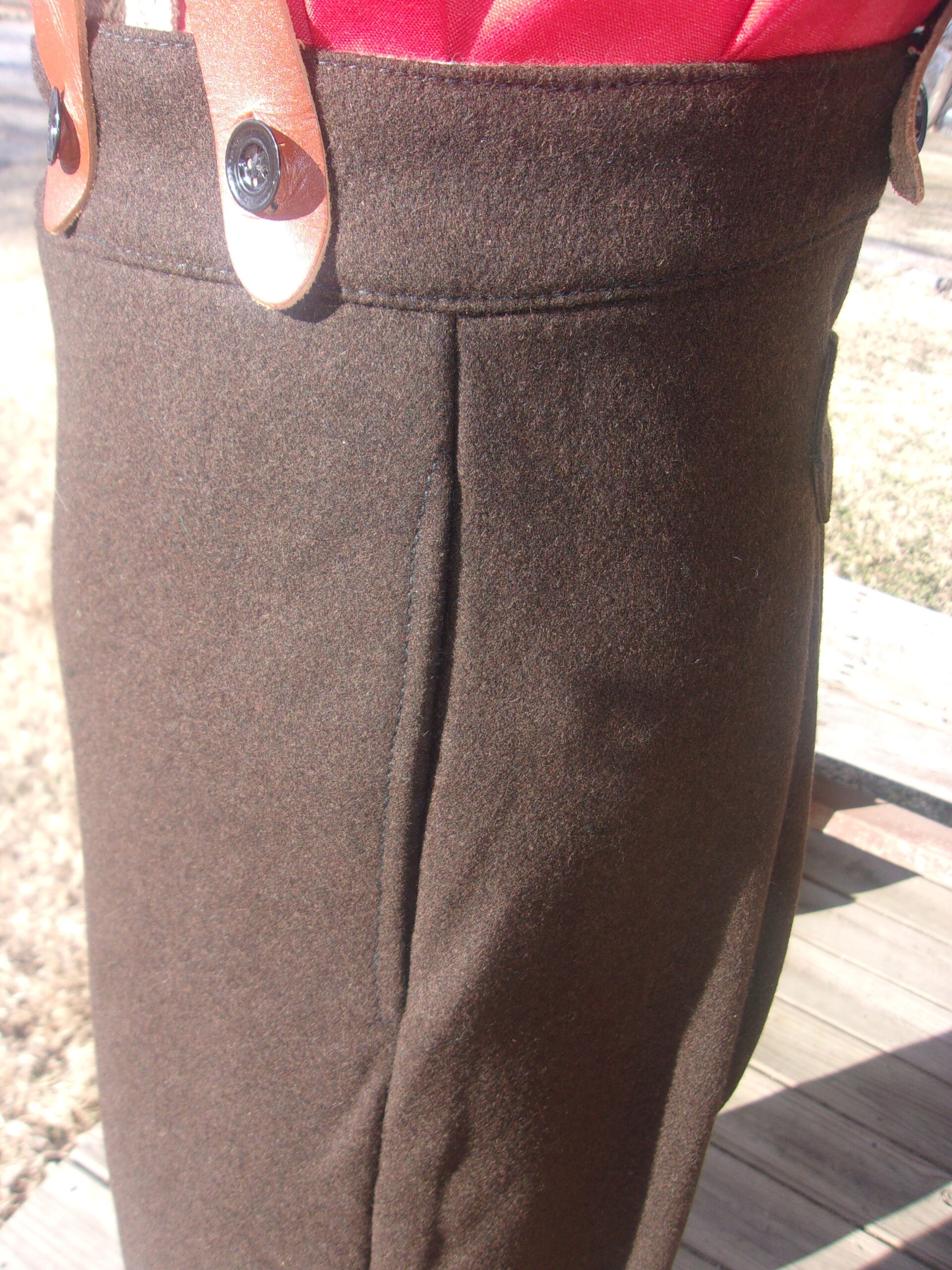 Civilian Trousers, Dark Brown Wool - Image 7