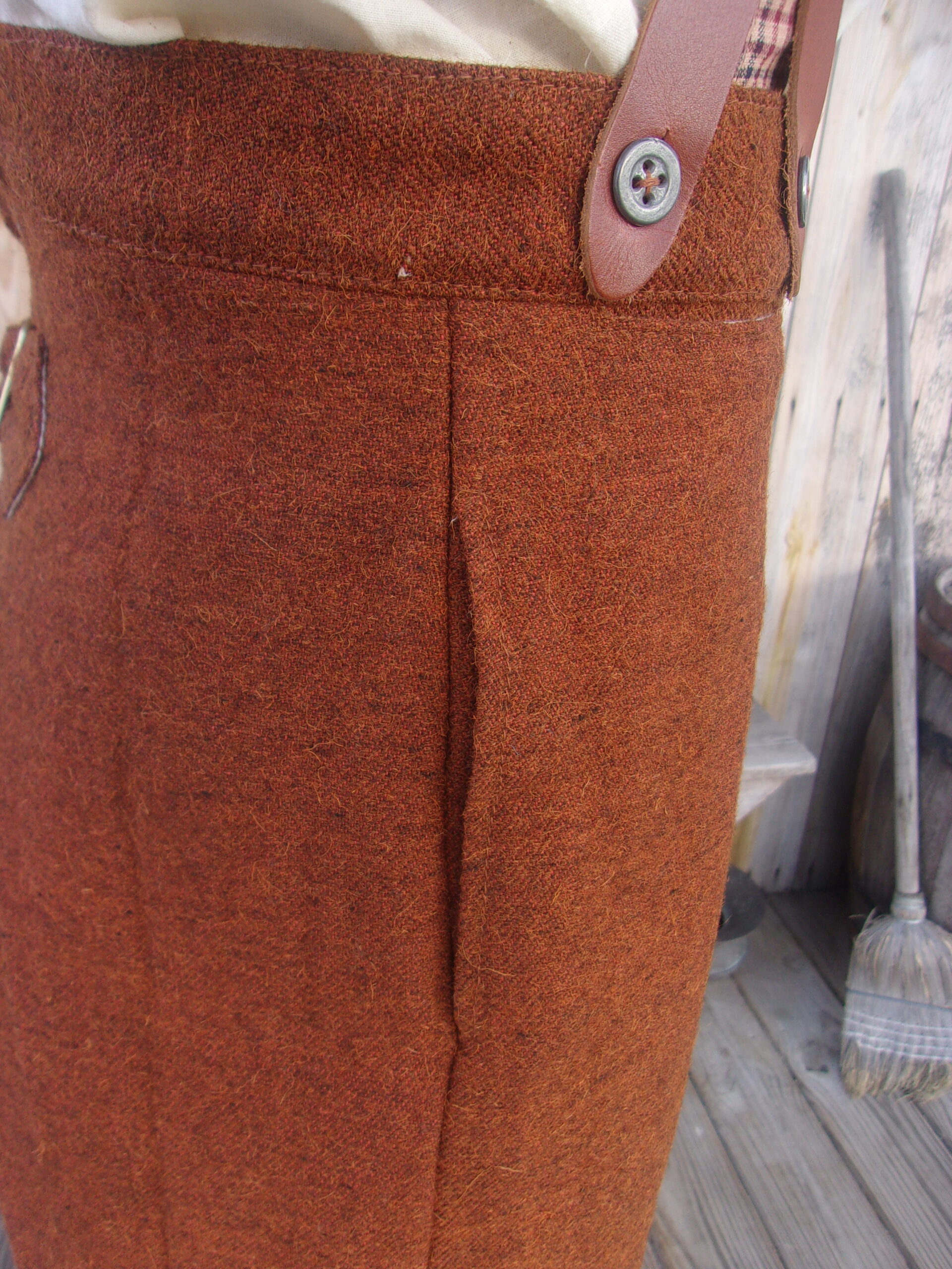 Civilian Trousers, Rust/Butternut Jean Wool - Image 8