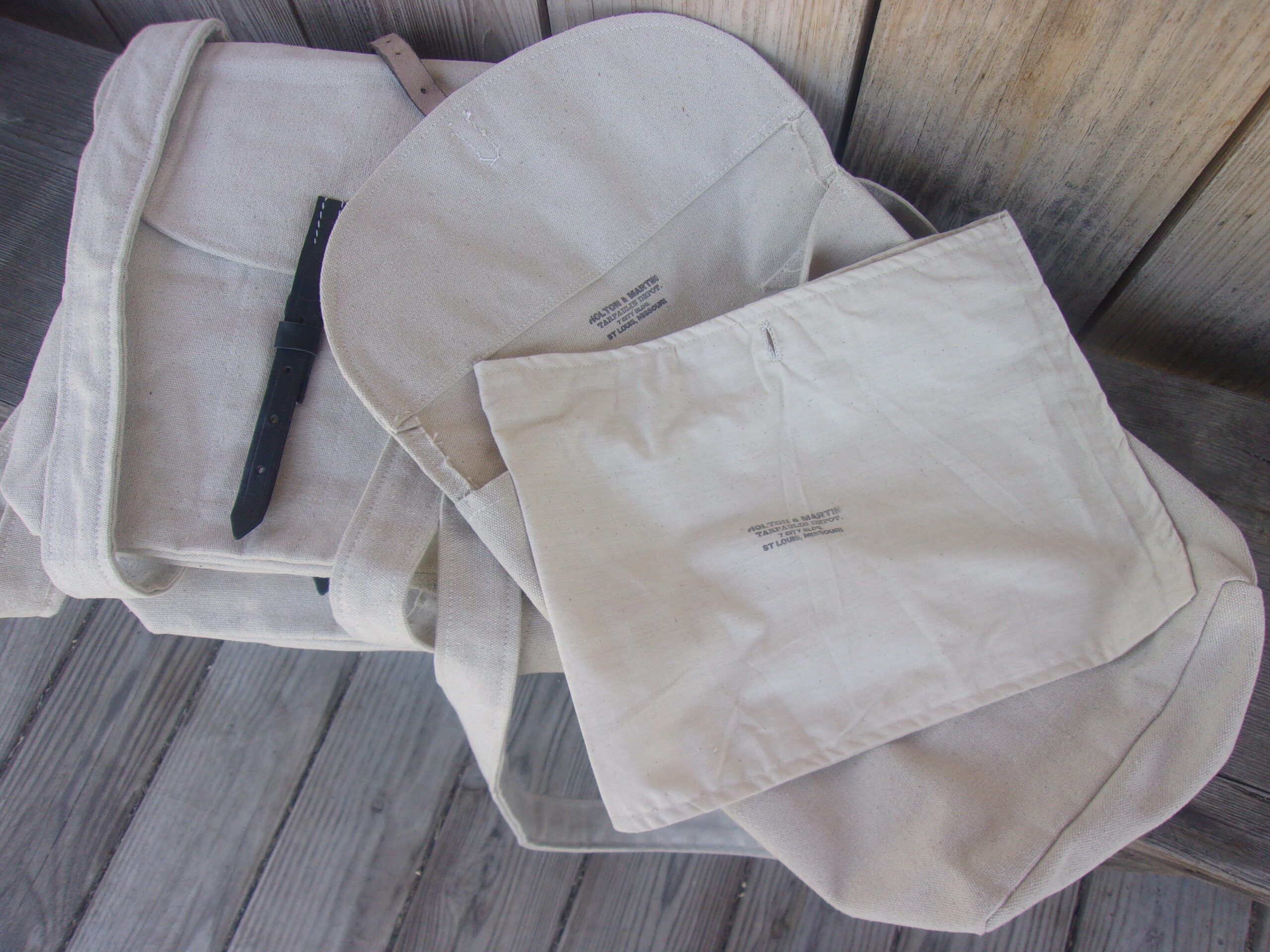 "Army Pattern" Haversack, Plain Canvas - Image 6