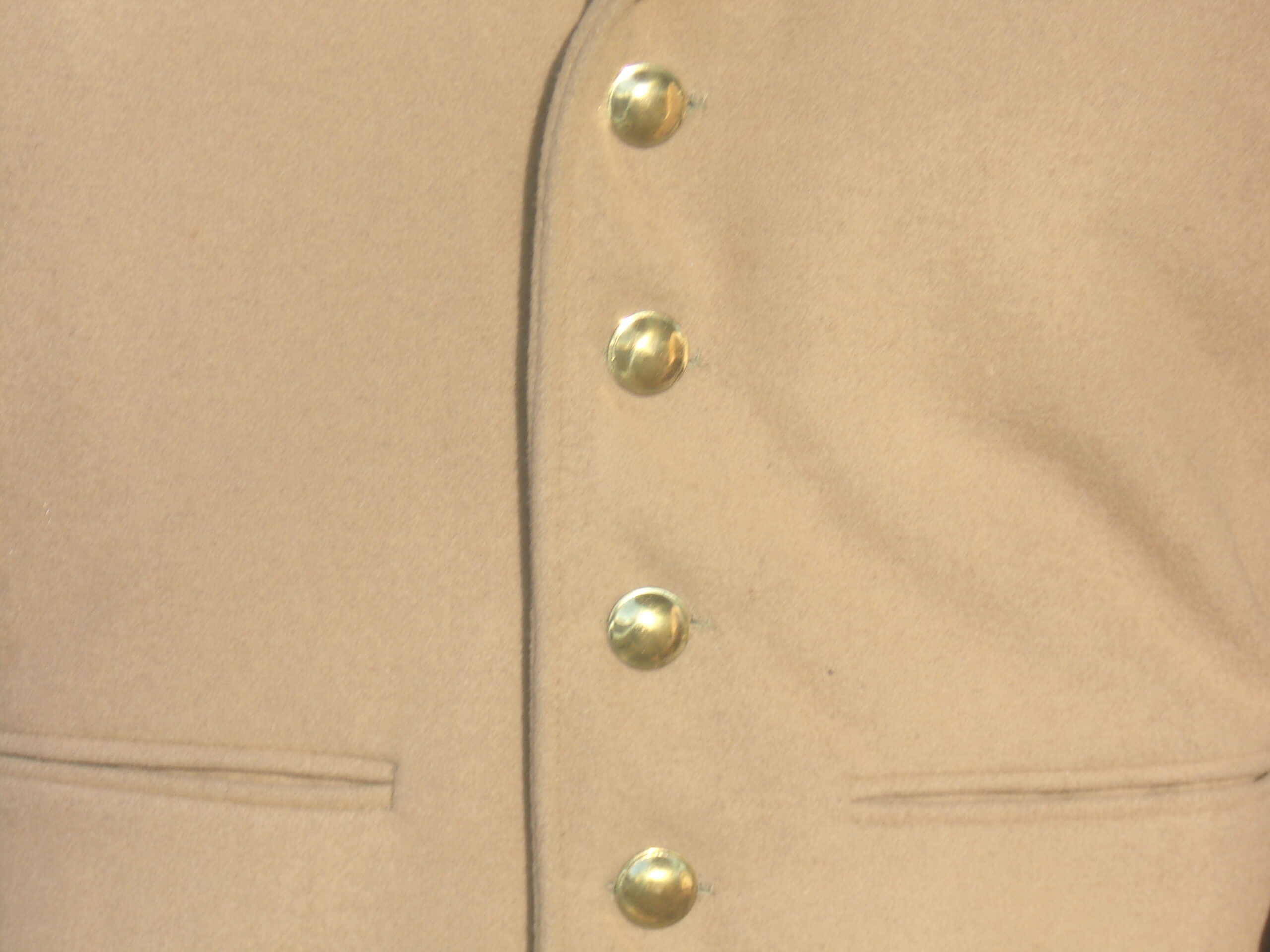 Notched Collar Vest, Buff Wool - Image 2