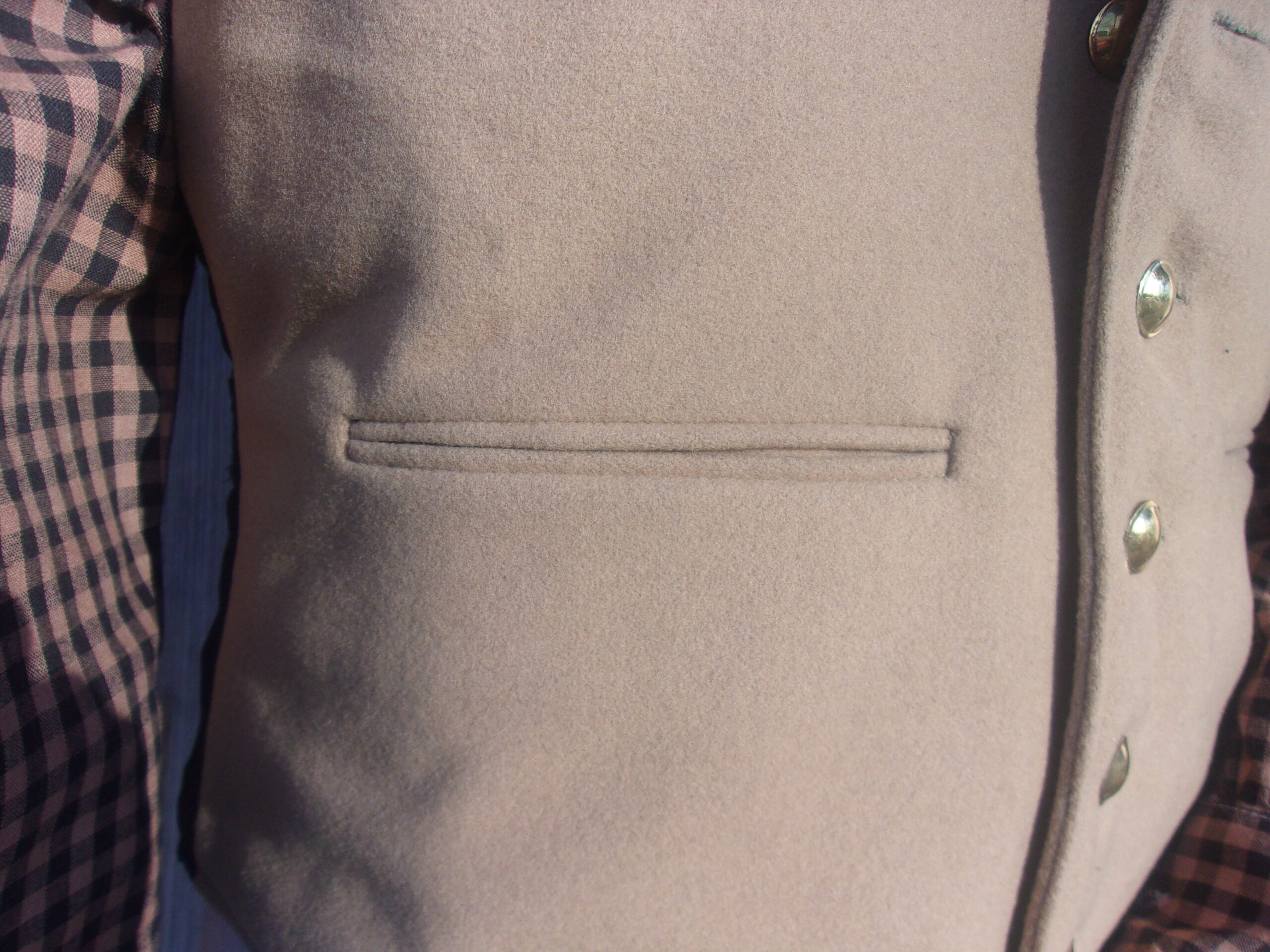 Notched Collar Vest, Buff Wool - Image 4