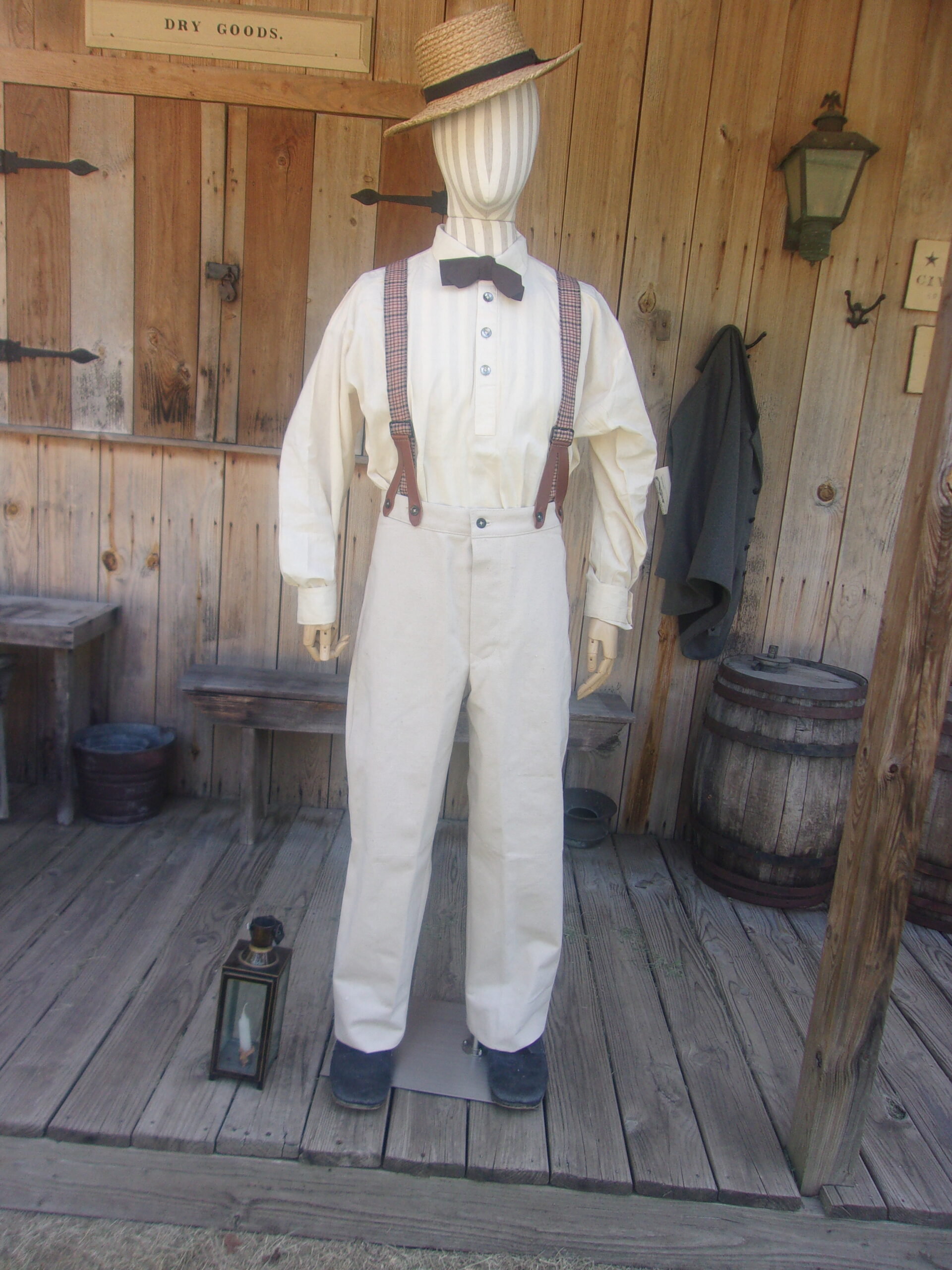 Trousers, White Cotton Drill - Image 2