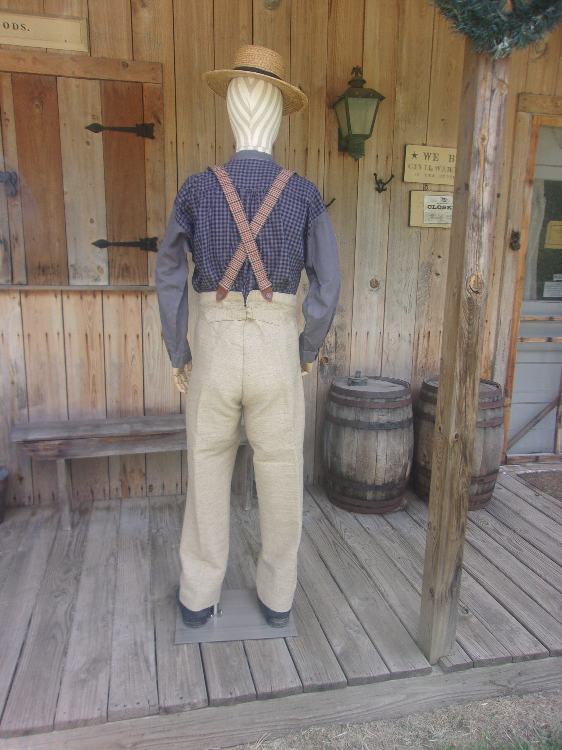 Civilian Trousers, Gray/Tan Jean Wool - Image 5