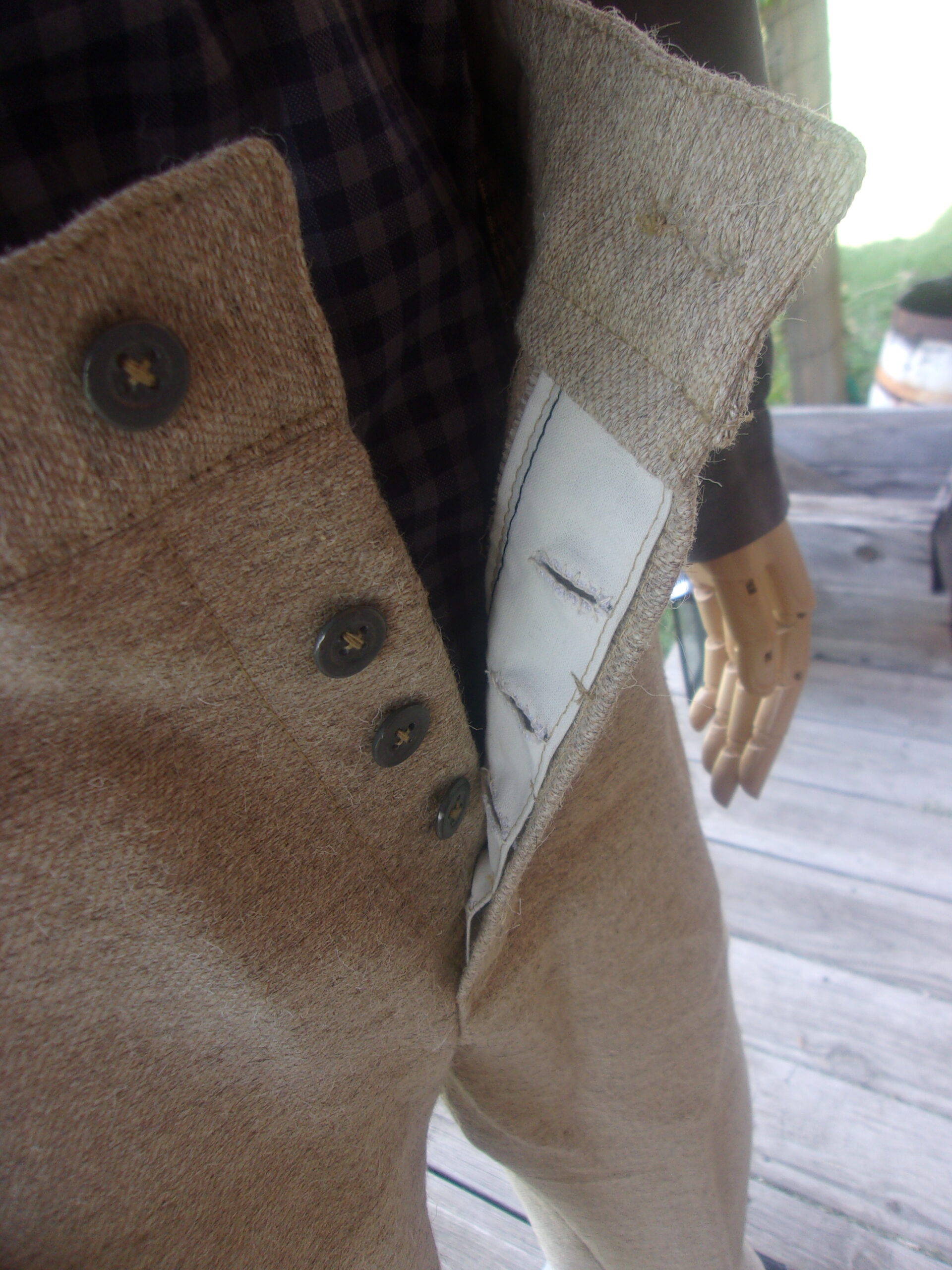 Civilian Trousers, Gray/Tan Jean Wool - Image 4