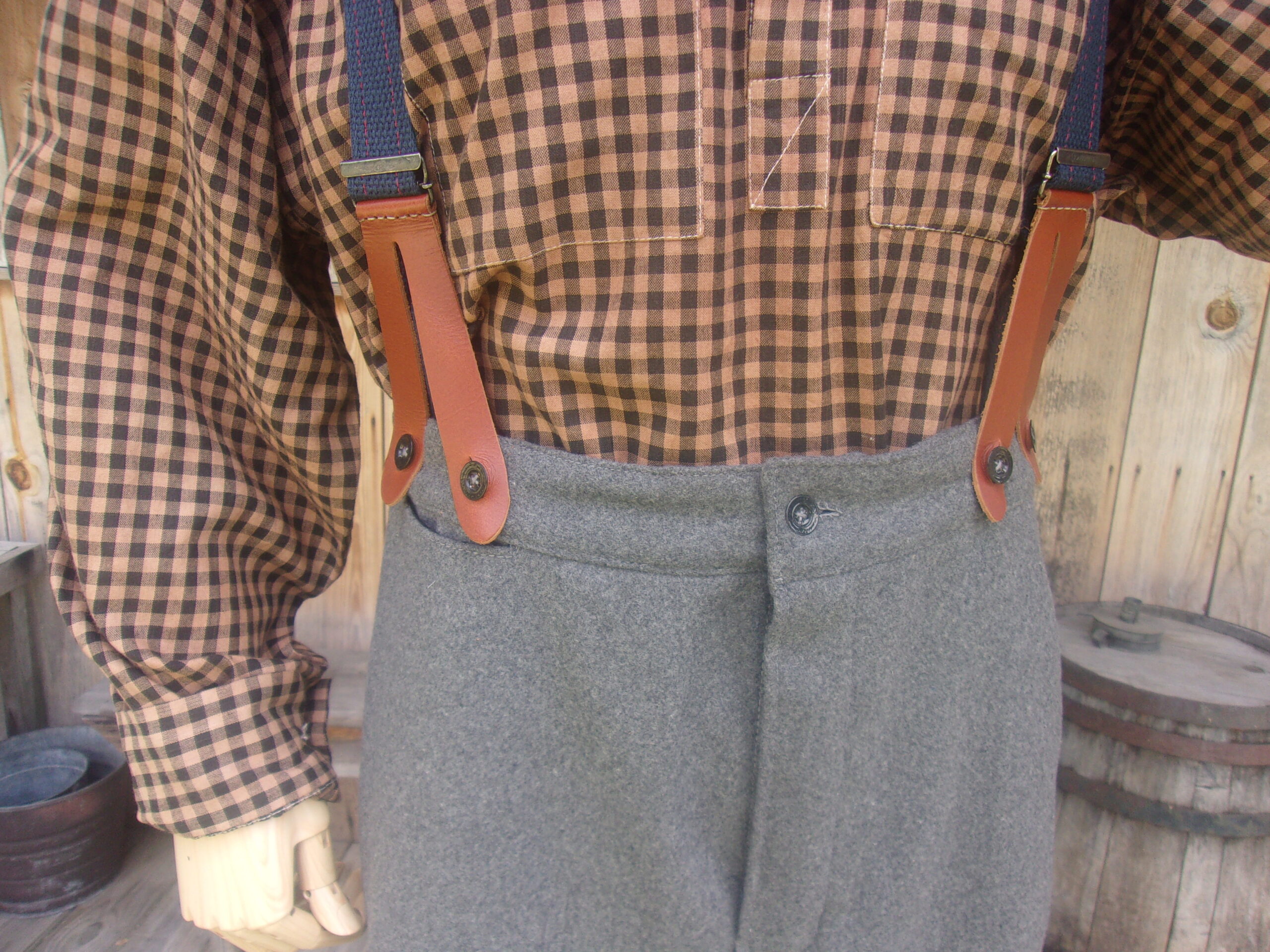 Civilian Trousers, Medium Gray Wool - Image 2