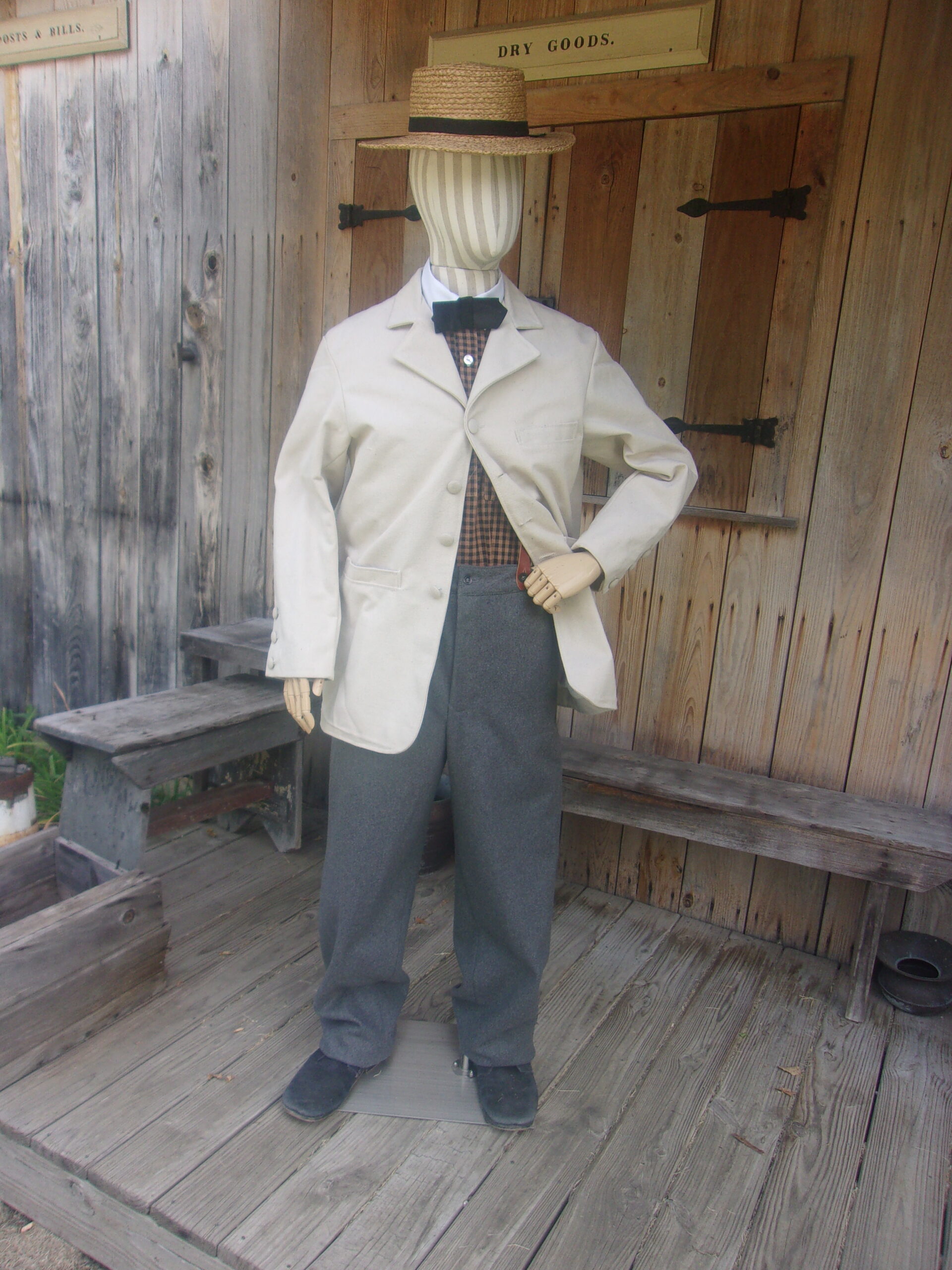 Woven Checked Cotton Shirt w/Detachable Collar - Image 6