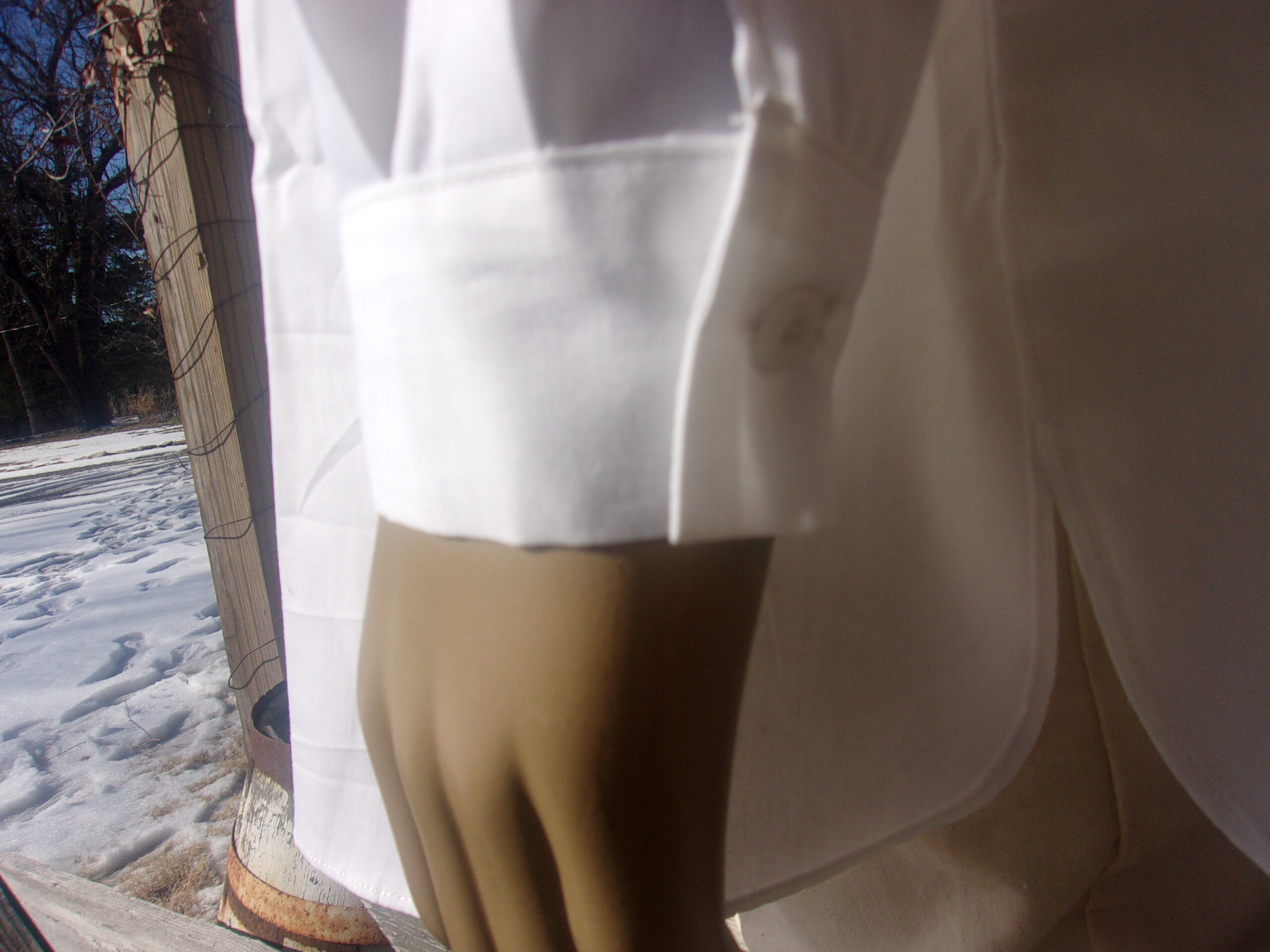 "Boiled" Pleated Shirt w/Detachable Collar - Image 8