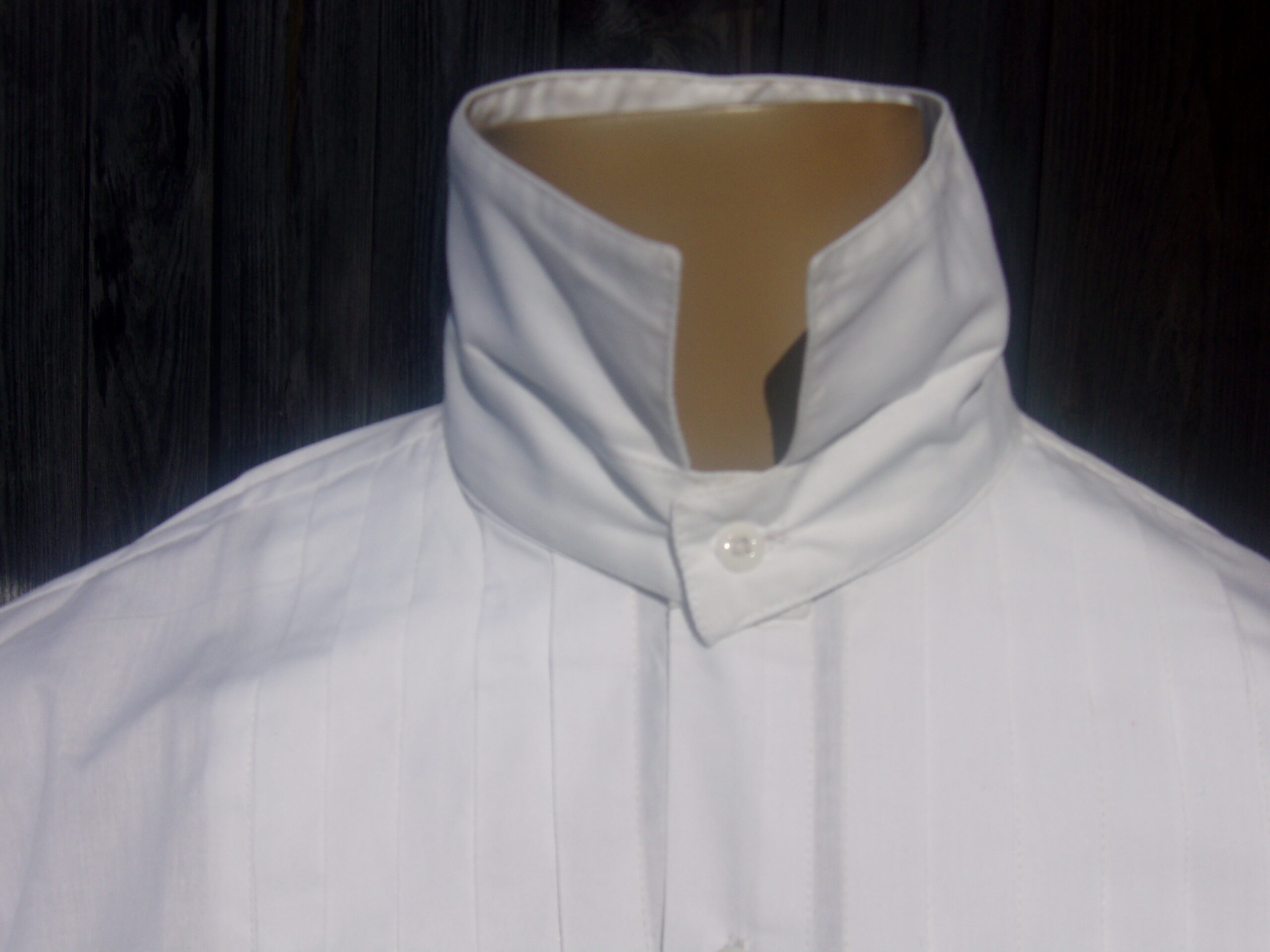 "Boiled" Pleated Shirt w/Detachable Collar - Image 5