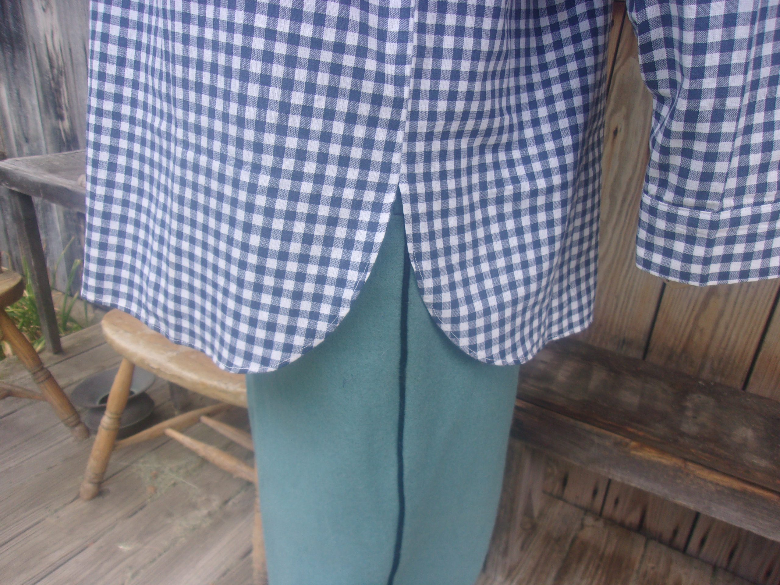 Checked Pleated Shirt w/Detachable Collar - Image 4