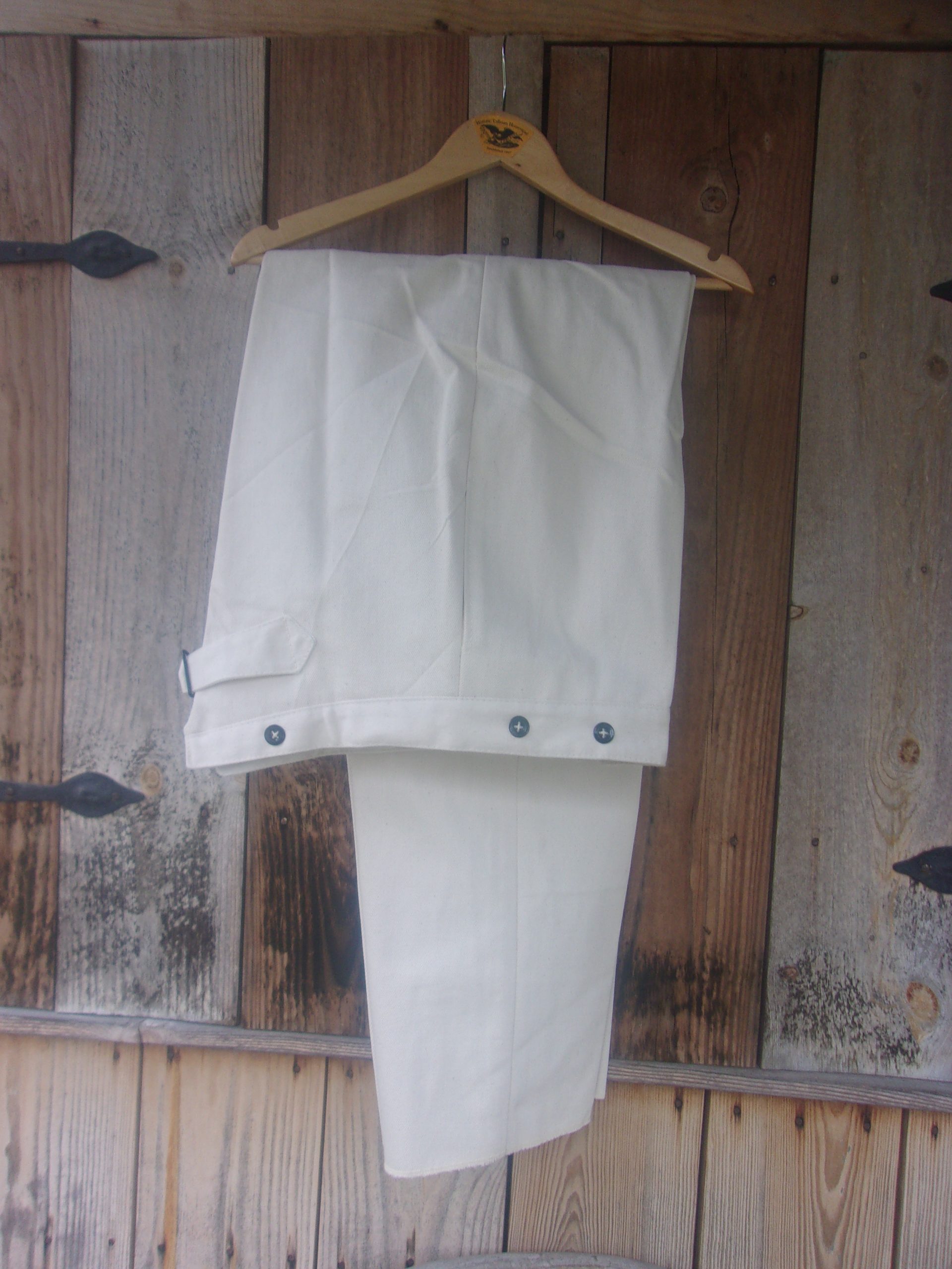 Trousers, White Cotton Drill - Image 3