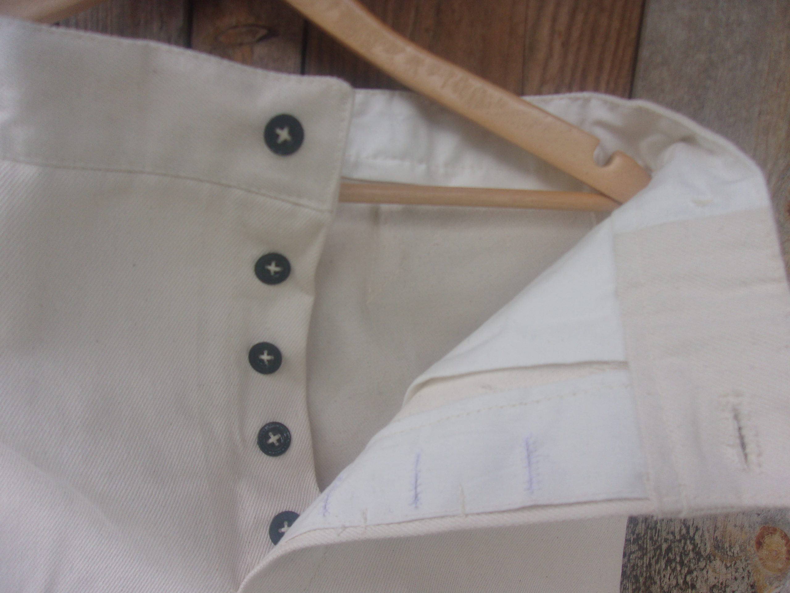 Trousers, White Cotton Drill - Image 5