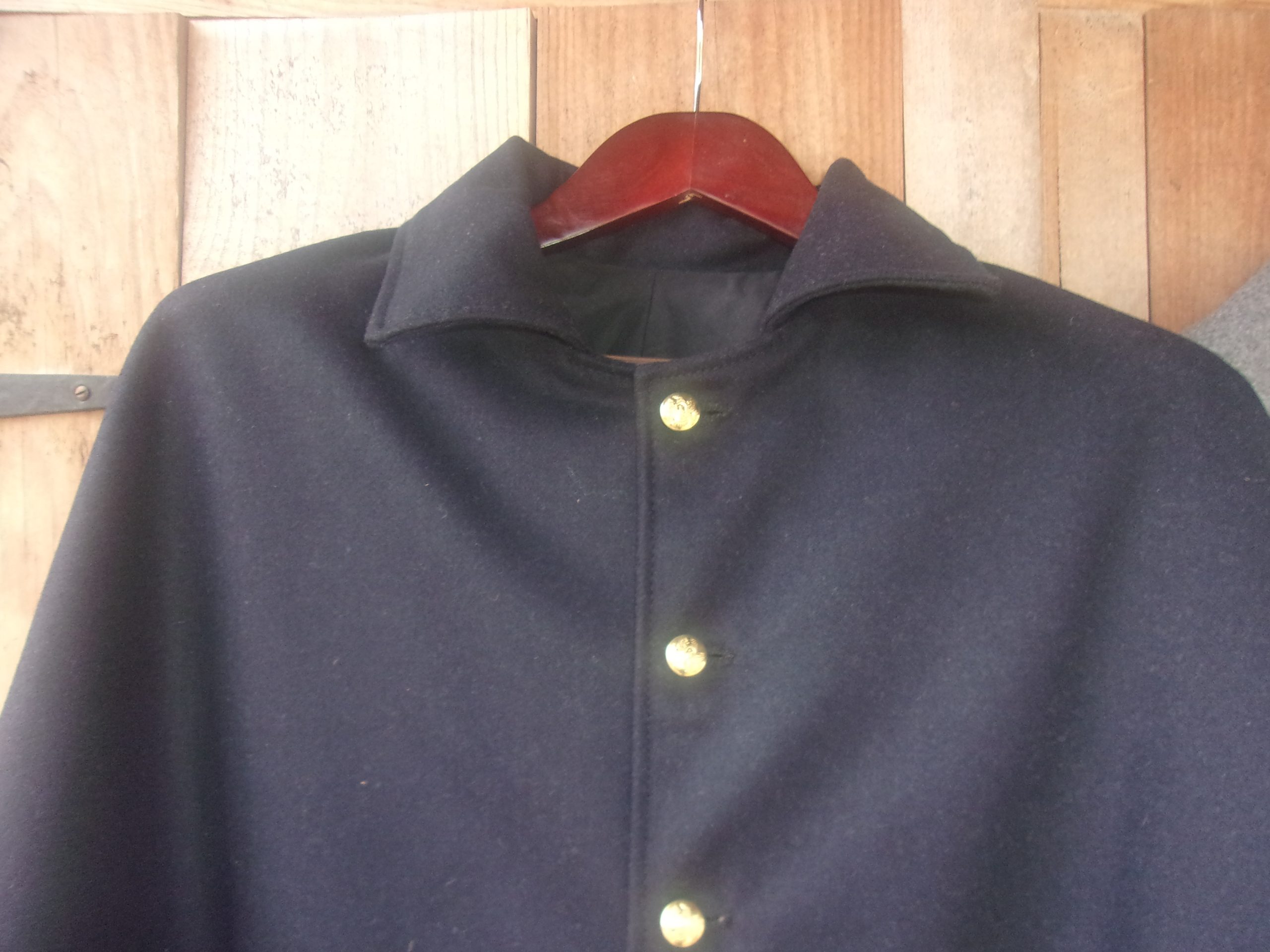 Officer's-Civilian Cape, Blue or Gray Wool, Wrist Length - Image 2