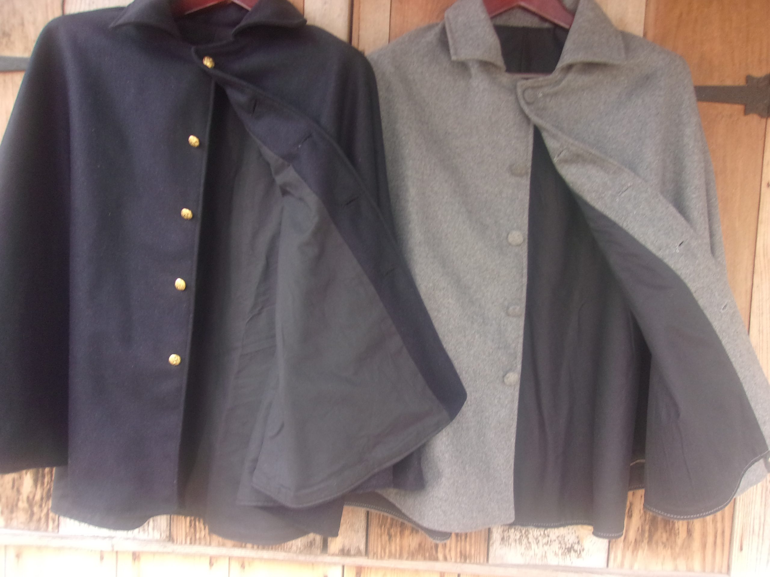 Officer's-Civilian Cape, Blue or Gray Wool, Wrist Length - Image 4