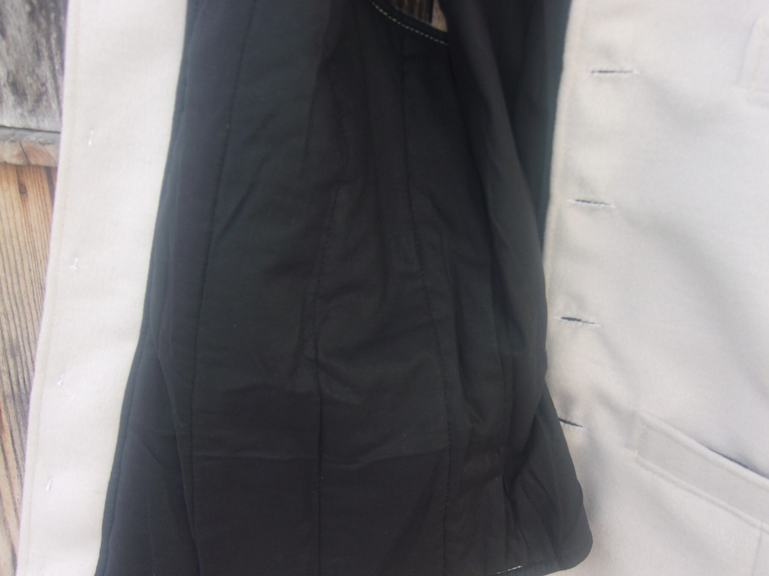 Military Pattern Vest, White Wool - Image 4