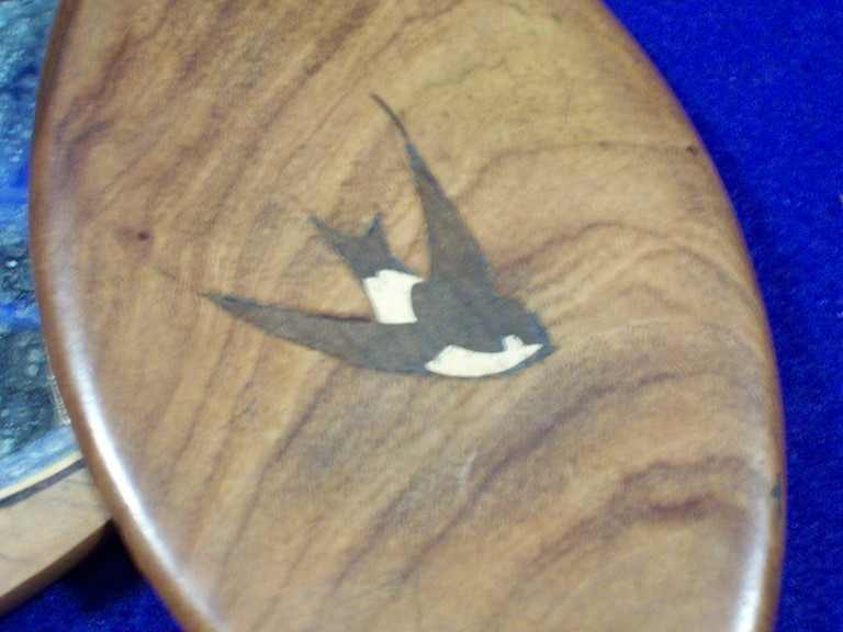 Inlaid Soldier's Shaving Mirror (B818) - Image 2
