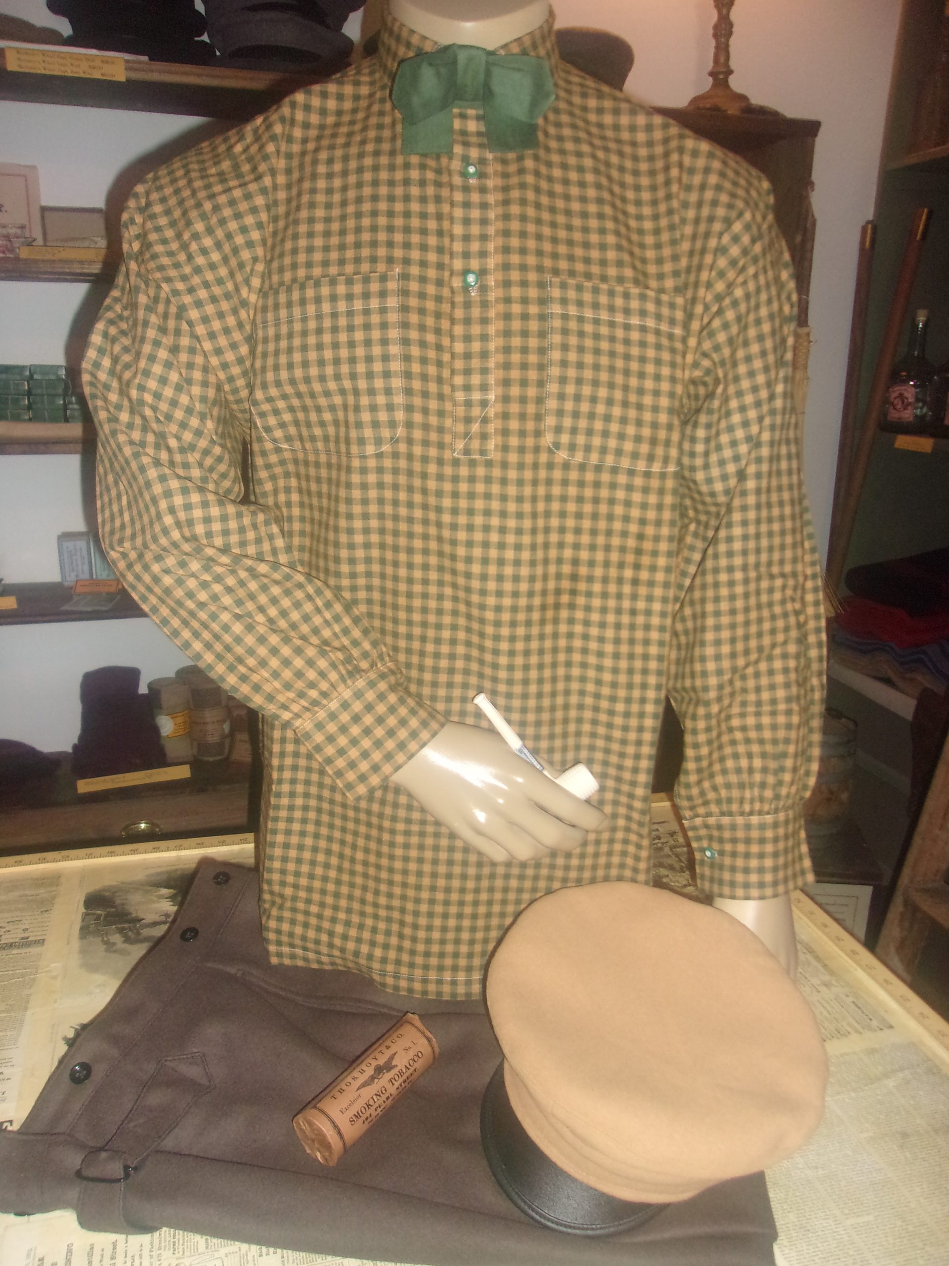 Checked Cotton Shirt, Original Buttons