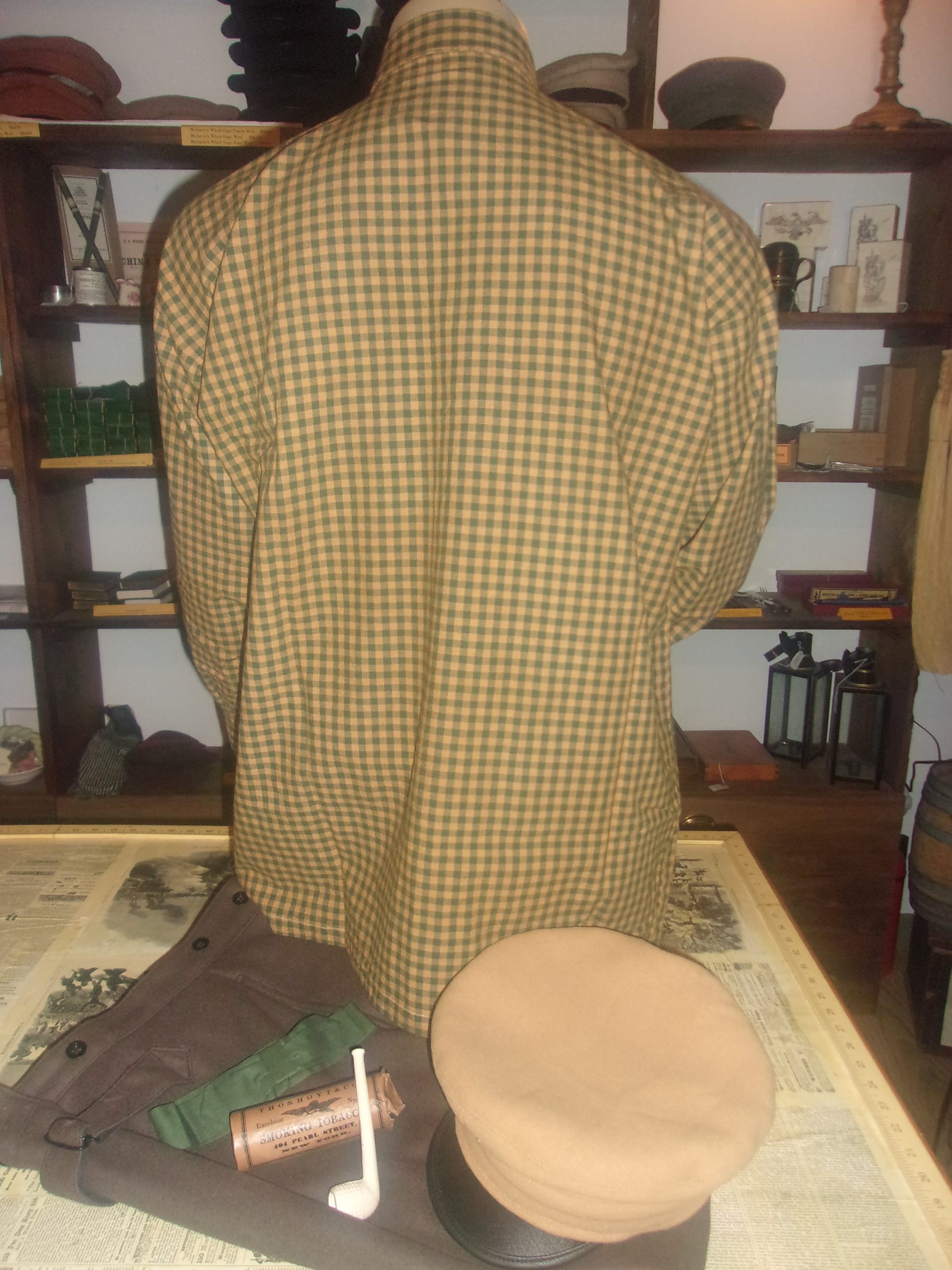 Checked Cotton Shirt, Original Buttons - Image 3